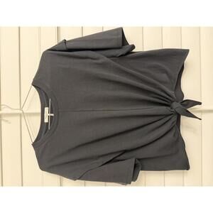 Rag & Bone black mica knotted cotton-jersey top size Large